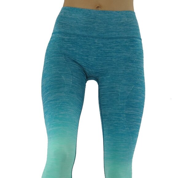 Ombre Aqua Yoga leggings capri mid waistband - Picture 4 of 4